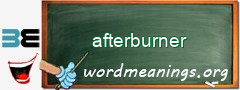 WordMeaning blackboard for afterburner